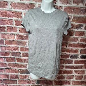 A New Day Gray Slim Fit Ribbed Crew Neck Tee | Short Sleeve T-Shirt | Size Large